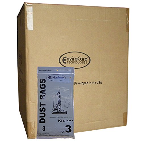 EnviroCare 1/2 Case (25) Kirby Style 3 197289 Vacuum Bags Generation 3, G3, Heritage II, Legend, G4 G5 G6 G7 UltG DE